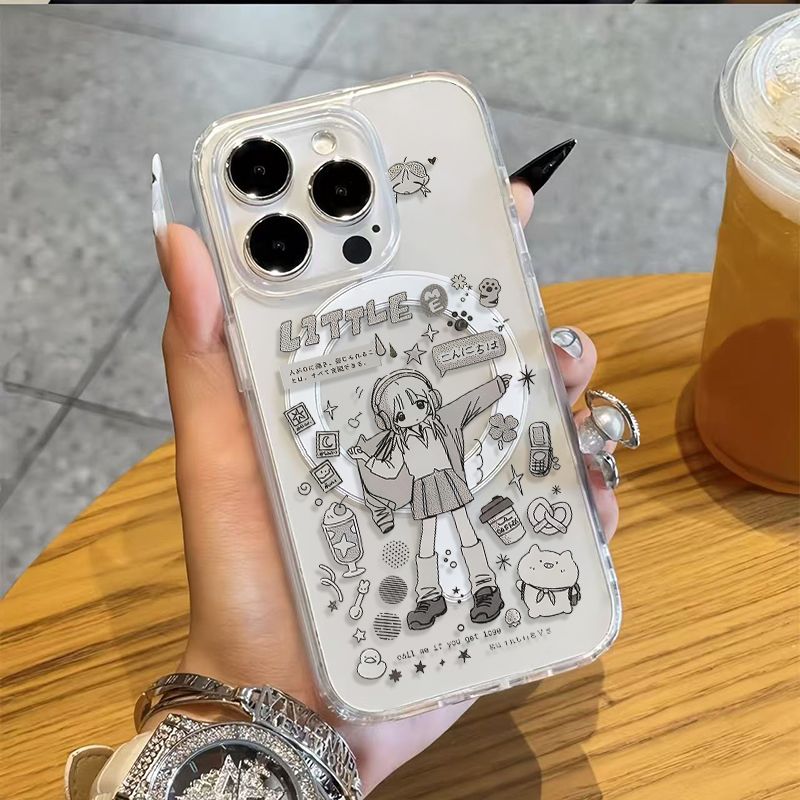 Phone Cases Cool Girl - เคสโทรศัพท์ลายการ์ตูนน่ารักสไตล์อนิเมะ สำหรับ iPhone 17 AIR 16