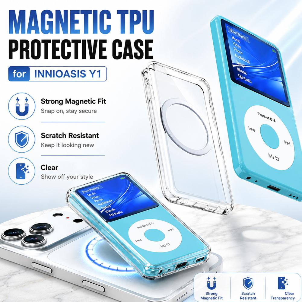 Transparent Thin Case - สำหรับ INNIOASIS Y1 เคสแม่เหล็ก TPU รองรับแม็กเซฟบางเฉียบโปร่งใสซอฟท์เชลล์