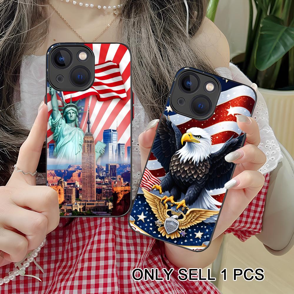 Phone Cases Usa - เคสโทรศัพท์มือถือซิลิโคนลายธงชาติอเมริกา สำหรับ iPhone 17 16 15