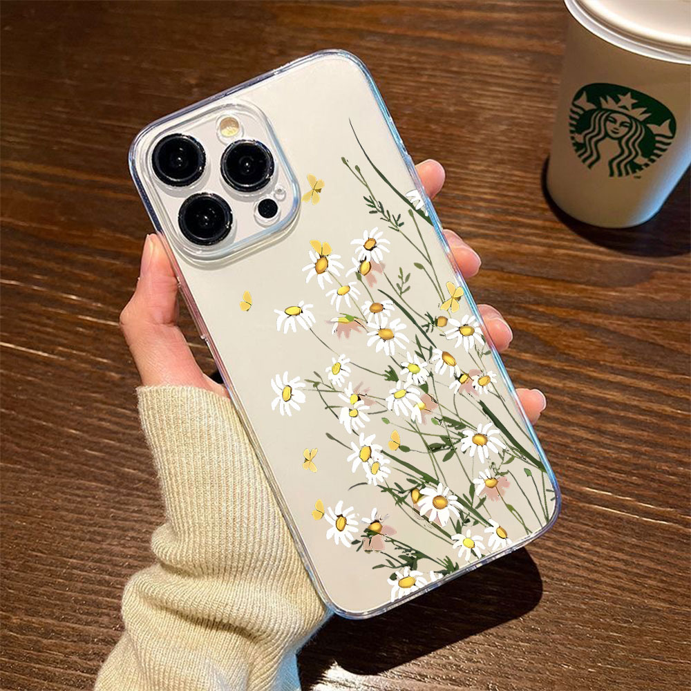 Phone Cases Iphone 16 - เคสโทรศัพท์ลายดอกเดซี่ใหม่ สำหรับ iPhone 13 12 Mini