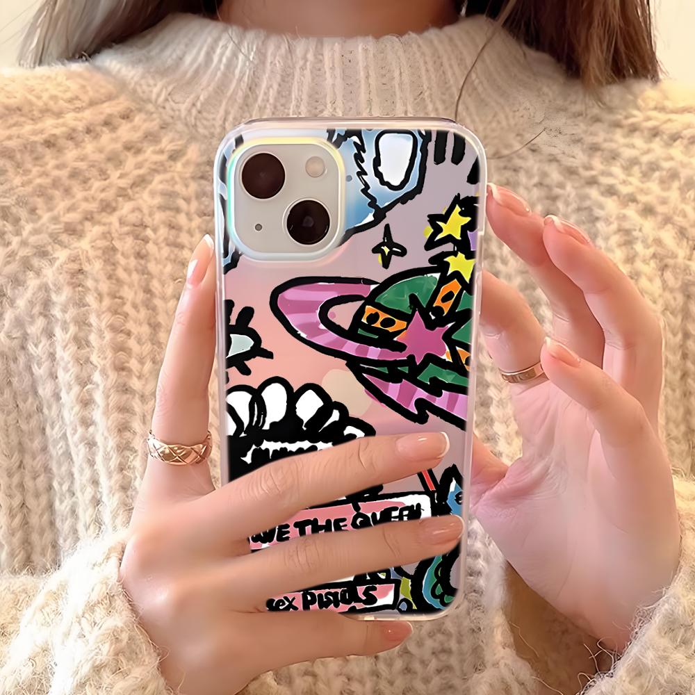 Phone Cases Brands - เคสโทรศัพท์แบรนด์หรู ลายไล่เฉดสีเลเซอร์ สำหรับ iPhone 17 Pro