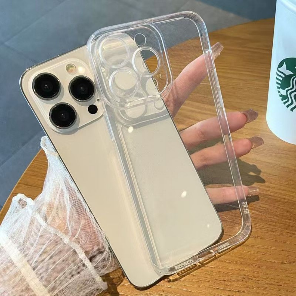 Phone Cases Classy - เคสโทรศัพท์ซิลิโคนใสหรูหราเรียบง่าย สำหรับ iPhone 17 16 15
