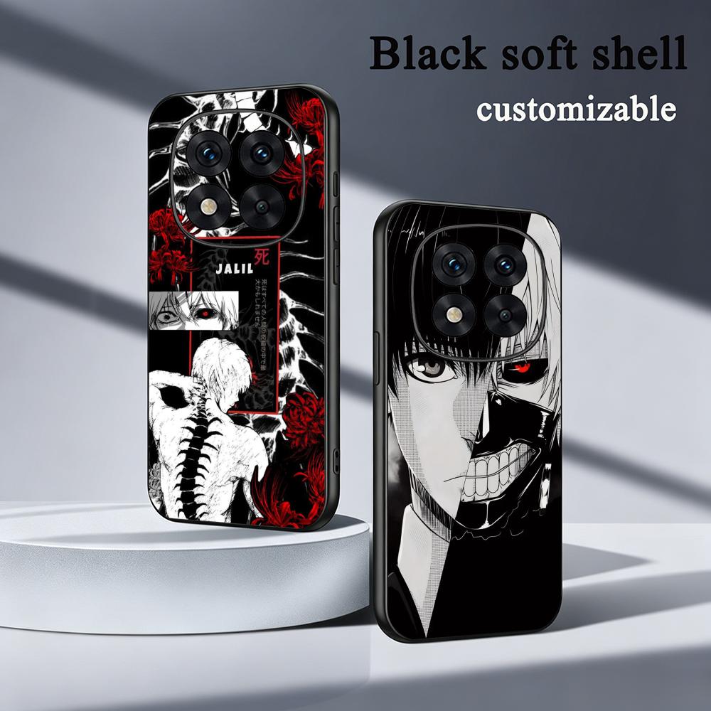 Phone Cases Black - เคสโทรศัพท์ลายอนิเมะ Tokyo Ghoul สุดฮิต รุ่นคลาสสิก สีดำนุ่ม