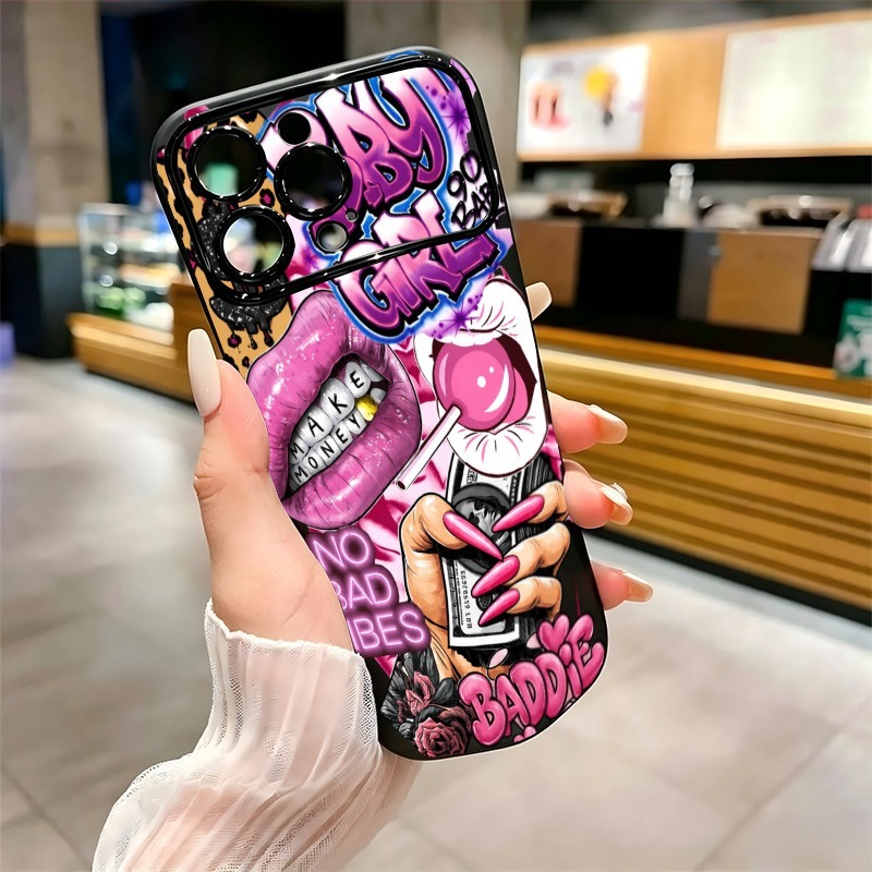 เคสโทรศัพท์ลายกราฟฟิตี้รูปปากส - Phone Cases Iphone 16 บทวิจารณ์และราคา