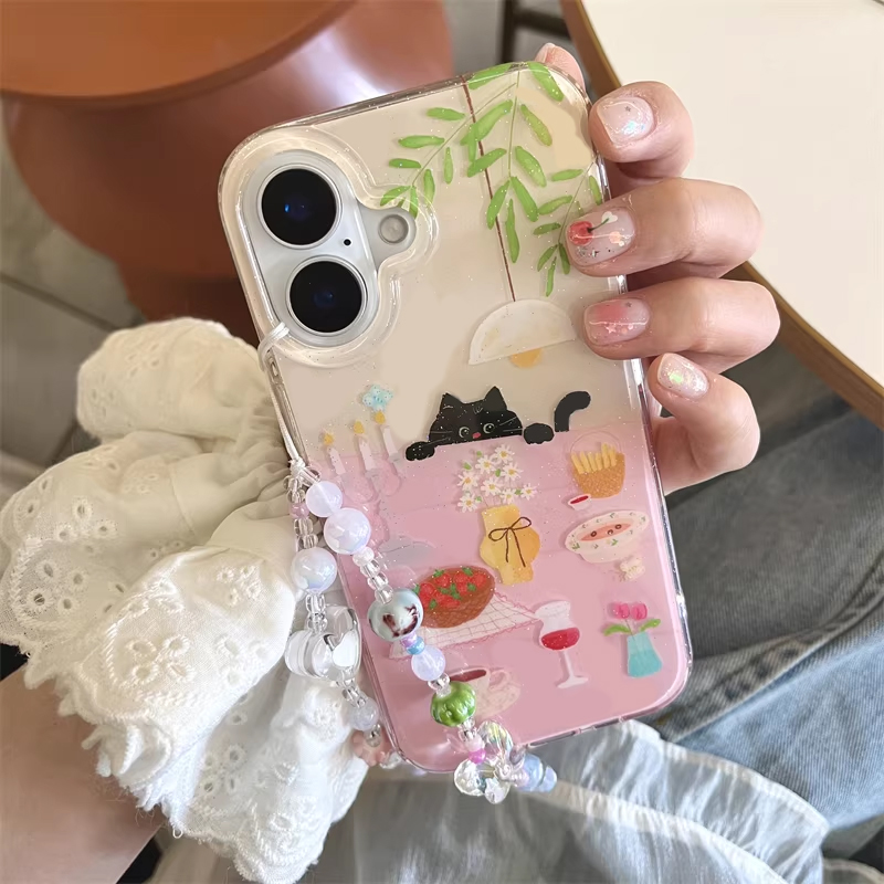 เคสโทรศัพท์ลายการ์ตูนแมวดำน่าร - Phone Cases Cool Girl บทวิจารณ์และราคา