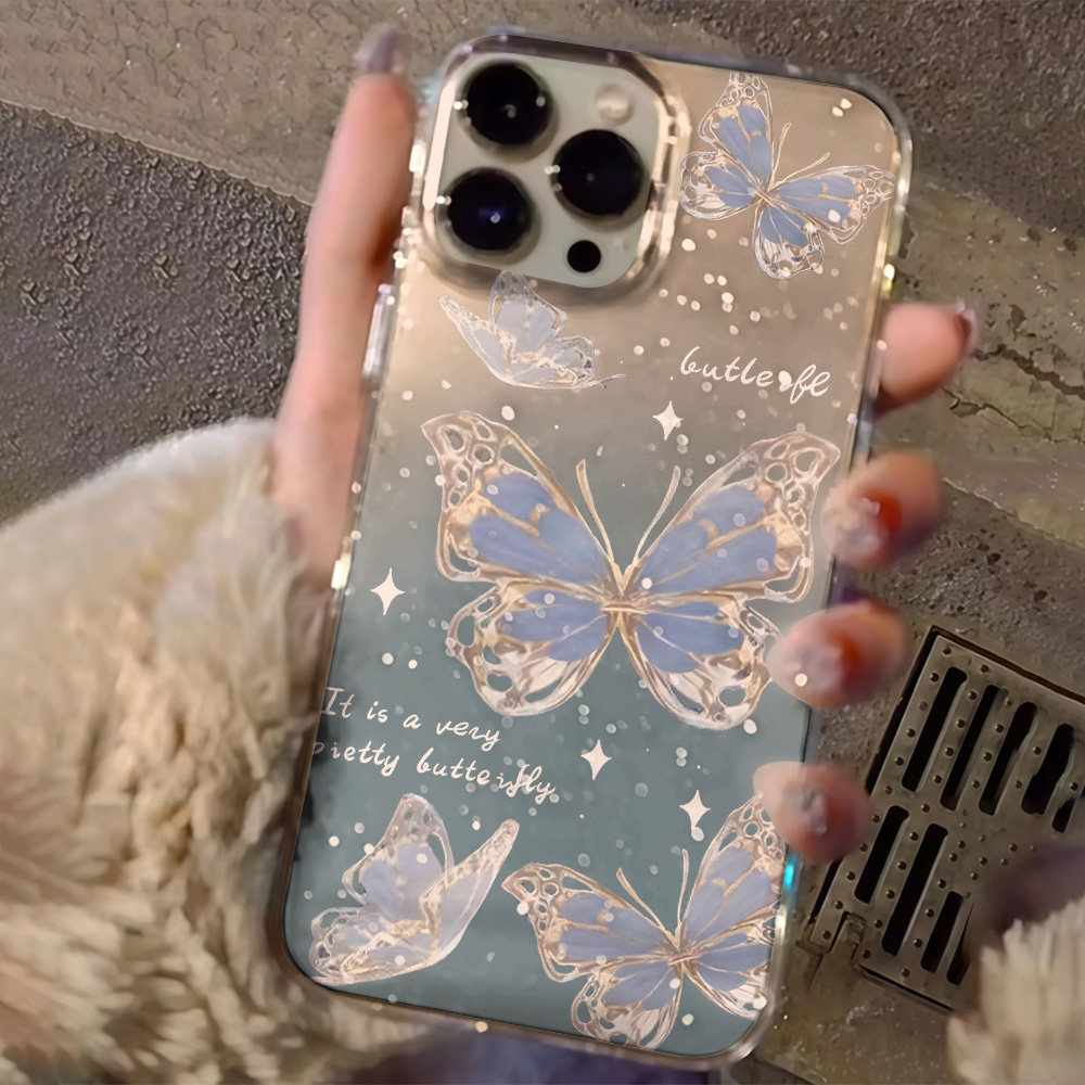 เคสโทรศัพท์ใสลายผีเสื้อสีน้ำเง - Phone Cases Classy บทวิจารณ์และราคา