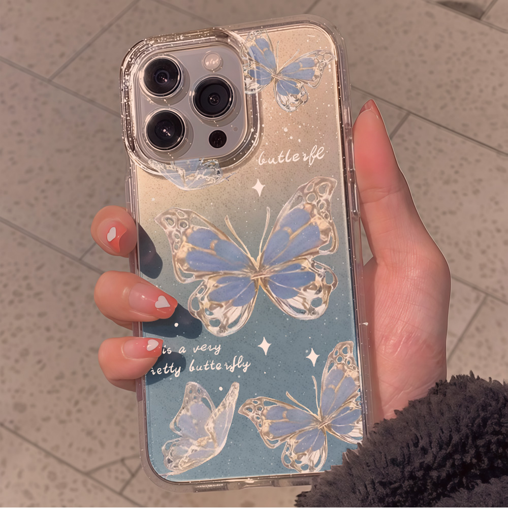 เคสโทรศัพท์ใสลายผีเสื้อสีน้ำเง - Phone Cases Classy บทวิจารณ์และราคา